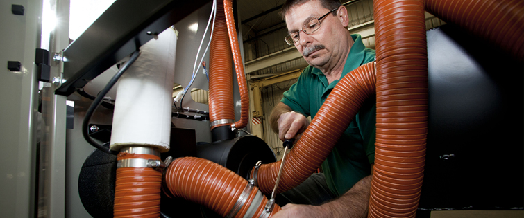 Plastics processing equipment maintenance