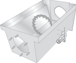 Bolt-on compressed air wipe compartment