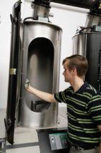 Mass flow, stainless steel drying hopper