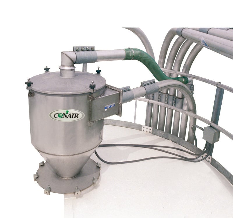 Bulk conveying system for plastics processing