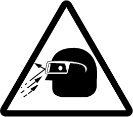 símbolo de protección ocular